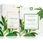 FOREO Farm to Face Sheet Mask Green Tea платнена маска с успокояващ ефект за смесена кожа 3x20 гр