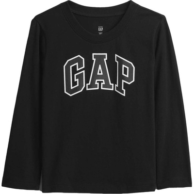 GAP V-FRCH LS Logo Tee čierna biela