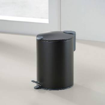 Kela 3 л черен кош за отпадъци с педал KELA от серия Mats
