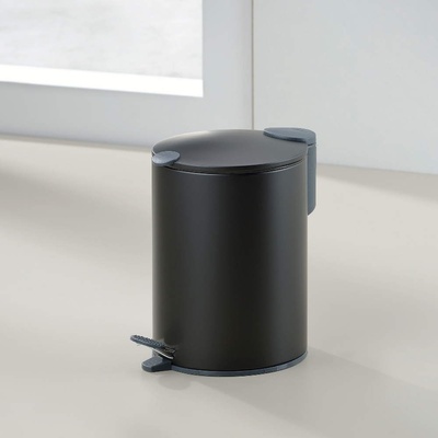Kela 3 л черен кош за отпадъци с педал KELA от серия Mats
