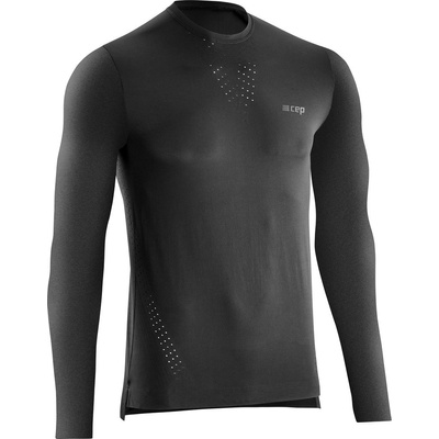 CEP Běžecké tričko Ultralight s dlouhým rukávem pánské černé