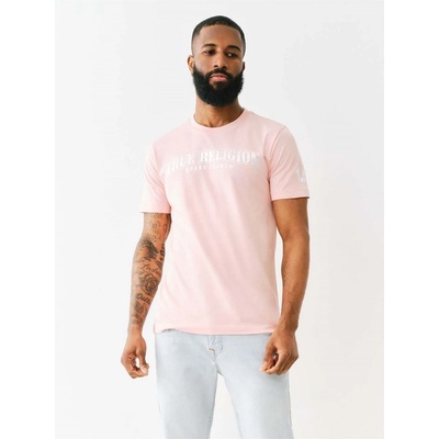 True Religion Тениска True Religion Men's Foil Crew Regular Fit T-Shirt - Dull Pink