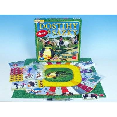 Dino Dostihy a sázky junior společenská hra v krabici 29,5x29,5x4,5cm