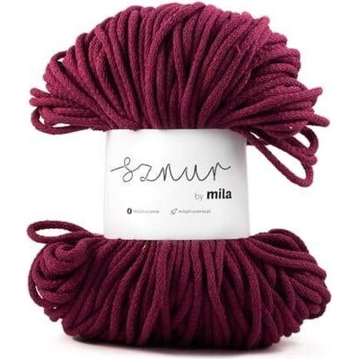 Bavlněná šňůra 3mm amarant Kreainka