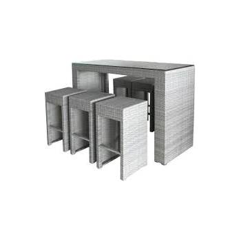 Horecano Бар сет 7 части gg-bt480bs СИВ pvc рат алуминиева рамка (0195234)