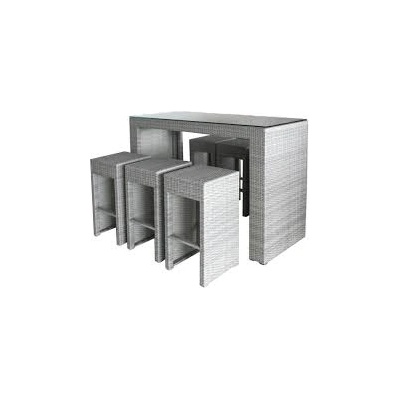 Horecano Бар сет 7 части gg-bt480bs СИВ pvc рат алуминиева рамка (0195234)