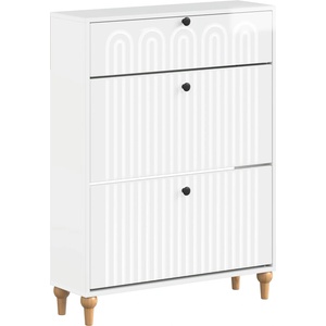 vidaXL Шкаф за обувки ALKMAAR 78 x 24 x 103 см Инженерна дървесина (896219)
