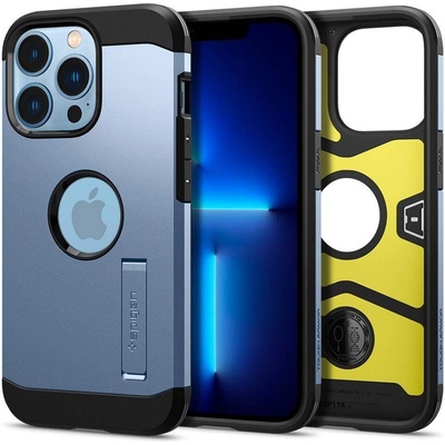 Spigen Tough Armor Case - хибриден кейс с най-висока степен на защита за iPhone 13 Pro (син)