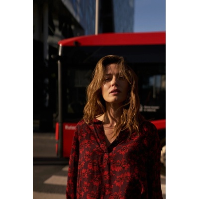 Moodo Бордо цветна риза Moodo Moodo | Cherven | ЖЕНИ | XXL