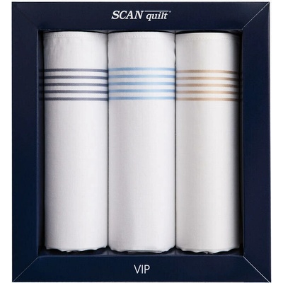 SCANquilt pánské kapesníky VIP 3 ks G118 bílopastelová G118 pánské