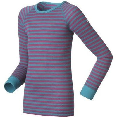 ODLO Shirt crew neck WARM Kids zeleno růžová