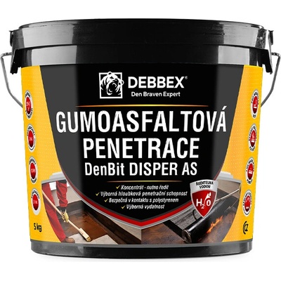 DEBBEX by Den Braven Gumoasfaltová penetrace - DenBit DISPER AS 5kg Balení: 5 kg, Typ obalu: kbelík