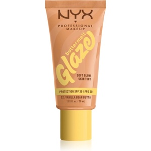 NYX Cosmetics Buttermelt Glaze озаряващ тониращ флуид SPF 30 цвят 02 Vanilla Bean Butta 30ml