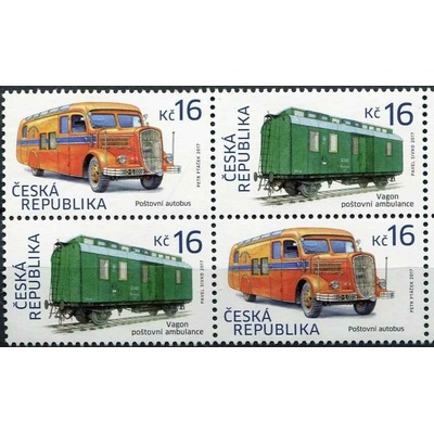 Česká pošta (2017) Pof. 916 - 917 ** - Česká republika - Historická vozidla (3)