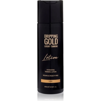 Dripping Gold Luxury Tanning Lotion хидратиращ бронзиращ лосион за интензивен загар цвят Dark 200ml