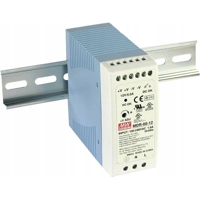 Napájecí zdroj na DIN lištu Mean Well MDR-60-12 12 V 5 A 60 W