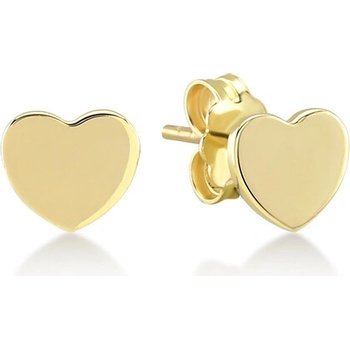 Lillian Vassago zlaté náušnice srdiečka s puzetovým zapínaním LLV22-GER097