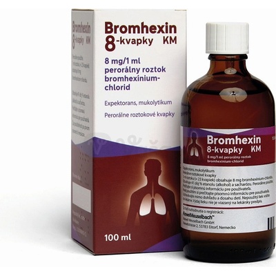Bromhexin 12 kvapky KM gtt.por. 1 x 100 ml