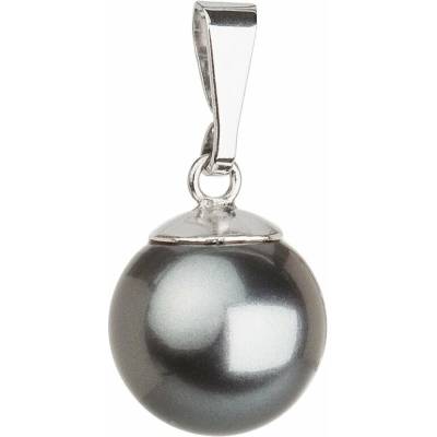 Evolution Group Stříbrný přívěsek s šedou Swarovski kulatou perlou 34150.3 Grey