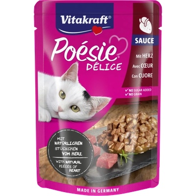Vitakraft Poesie пауч за котки вкусен сос с истински парченца от сърца 85gr