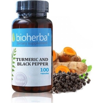 Image 1 of Bioherba КУРКУМА И ЧЕРЕН ПИПЕР 360 мг | Биохерба (bh7664)