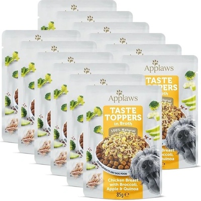 Applaws Dog Taste Toppers in Broth kuřecí prsa brokolice jablka quinoa 12 x 85 g