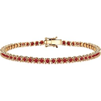 SAVICKI Тенис гривна Luminy 3, 2 мм: злато, рубини