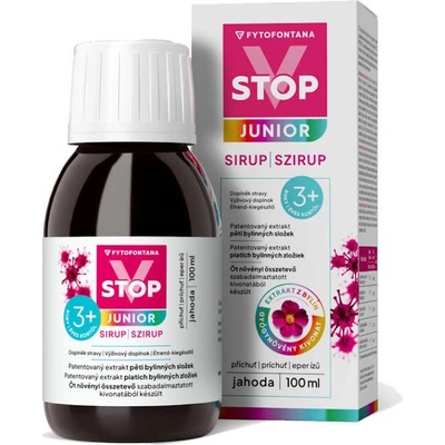 fytofontana V-STOP JUNIOR sirup s príchuťou jahody od 3 rokov 100 ml