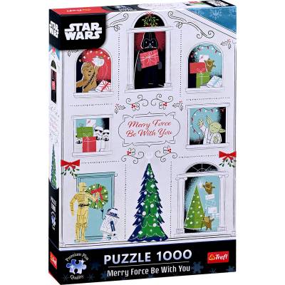 Trefl Пъзел Trefl от 1000 части - Star Wars: Нека силата на Коледа бъде с теб (12087)