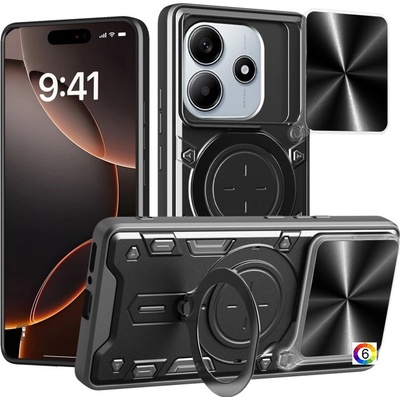 Xiaomi Redmi Note 14 5G Удароустойчив CD Texture Sliding/ Camshield Magnetic Holder Калъф и Протектор