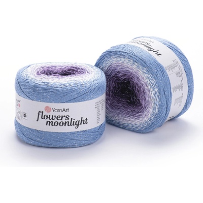 Yarn Art Příze Flowers Moonlight 3264 fialová, lila, smetanová, modrá