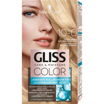 Schwarzkopf Gliss Color barva na vlasy 10-0 Ultra světlá přírodní blond 60 ml
