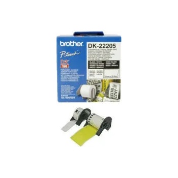 Brother Консуматив за принтер Brother DK-22205 Roll White Continuous Length Paper Tape 62mmx30.48M (Black on (DK22205)