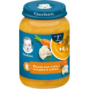 Nestle Ястие Nestlé Gerber - Пролетна супа с пуешко и копър, 190 g (12500842) - ozone