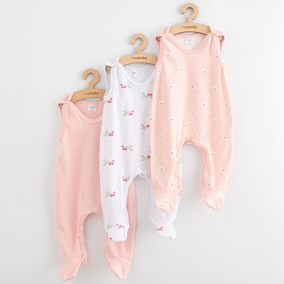 NEW BABY Dupačky 3ks ružová