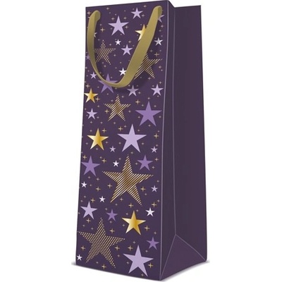 Darčeková taška PAW Premium Starlit Christmas, bottle - 12x37x10 cm