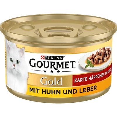 Gourmet Gold jemné kúsky kura & pečeň 24 x 85 g