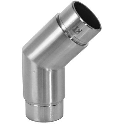 Spojka - rohová 45° na trubku ø 42,4 mm, broušená nerez K320 / AISI316