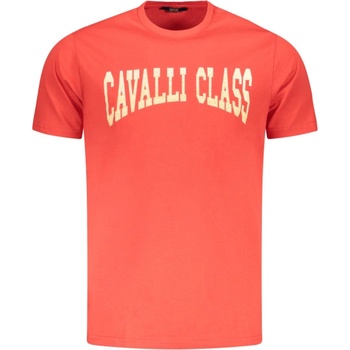 Cavalli class Къса тениска за мъже cavalli class, Размер l, Цвят Червено (txt61ajd060_ro02000)