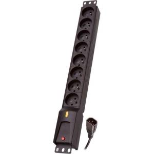 Lestar Защитен разклонител LESTAR LZRM 810 BW 3m Black (LZRM 810 BW G-A K.:CZ 3M IEC320)