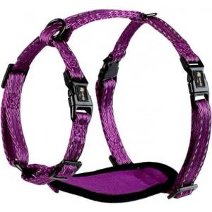 alcott Adventure harnesses - нагръдник за куче Адвенчър, лилав, размер M: 18 см дължина, 35-50 см шия, 58-65 см гръден кош, ширина на лентата 2 см - HSMDPL