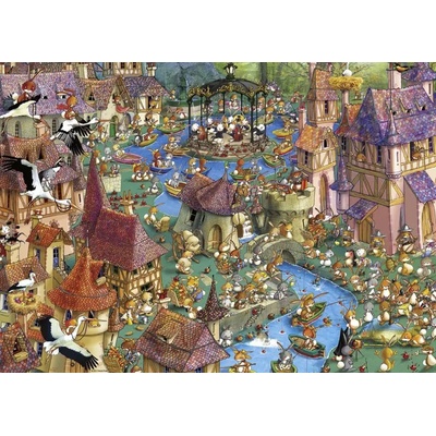 Heye - Puzzle Francois Ruyer: Bunnytown - 1 000 piese