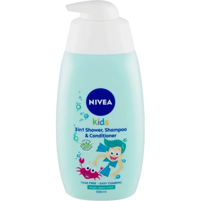 Nivea Kids Detský sprchový gél a šampón 2v1 s jablčnou vôňou 500 ml