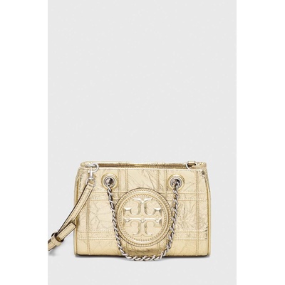 Tory Burch Кожена чанта Tory Burch Fleming Soft Metallic в златисто 152480.700 (152480.700)