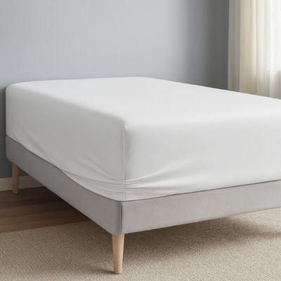 Takoy Napínací bavlněné jersey prostěradlo 90x200 bílé - 2. jakost-HT-01006 | 90 x 200 x 25 cm