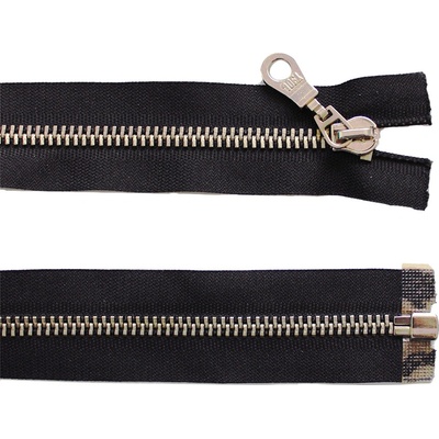 Kovový zip no.5 rozepínací 45cm černý (stříbrné zoubky) - více variant Barva: Taháček 3 Carmen
