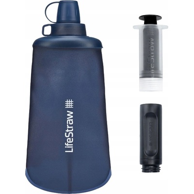 LifeStraw Peak Collapsible Squeeze Bottle Mountain Blue LSPSF1MBWW 1l