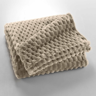 douceur d'intérieur Taupe deka z mikroflanelu Mini Frosty 125x150