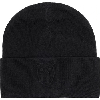 KnowledgeCotton Apparel Зимна шапка (beanie) Knowledgecotton apparel Embossed Owl DL Wool Beanie - Black Jet - размер One Size (904-4953-0111)