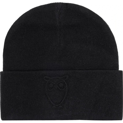 KnowledgeCotton Apparel Зимна шапка (beanie) Knowledgecotton apparel Embossed Owl DL Wool Beanie - Black Jet - размер One Size (904-4953-0111)